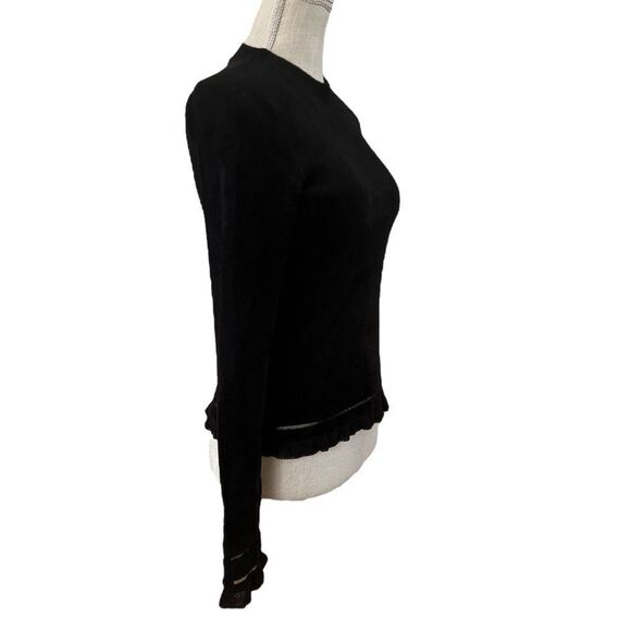 NWT Proebza Schouler LLC  White label Cropped Turtleneck Chenille Sweater Size S - Picture 2 of 7